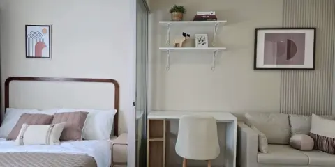 ให้เช่า Plum Condo Park Rangsit ห้องมุม วิวนอก หัวเตียงไม่ติดใคร พร้อมเข้าอยู่ รีบมาจองก่นอพลาดโอกาส