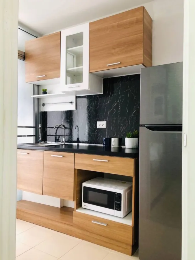 For rent, Plum Condo Phahon 89, fully furnished and decorated, ready to move in. Room in the shade all day, not exposed to the sun, book now.