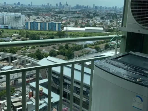 Condo for rent, Lumpini Place Srinakarin-Hua Mak Station, complete room, very good view, not blocked, miss it and regret it.