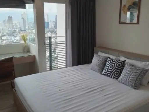 Condo for rent, The Key Sathorn-Charoenrat, beautiful room, high floor, river view, fully furnished, don't miss it!