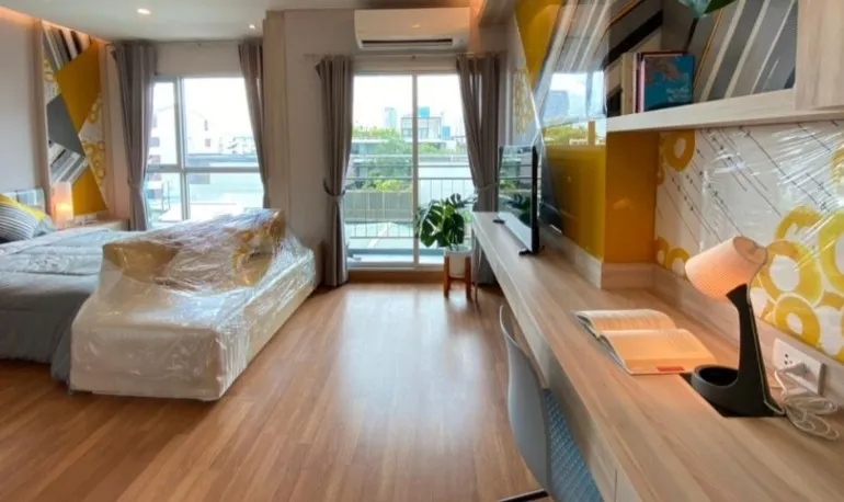 For rent, Lumpini Park Vibhavadi-Chatuchak, 4th floor, with furniture and electrical appliances, hurry up and book now.