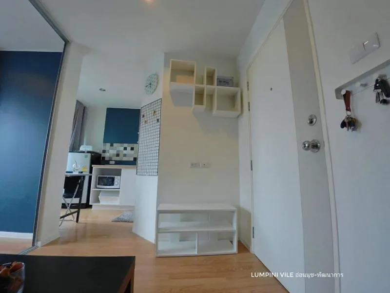 Condo for rent Lumpini Ville On Nut-Phatthanakan 1 bedroom 1 bath beautiful room, fully furnished, ready to move in, book now