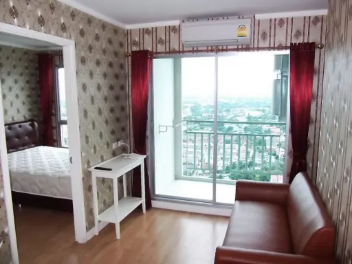 Condo for rent, Lumpini Ville Chaengwattana-Pakkret, high floor, beautiful view, ready to move in, great price, don't miss it!