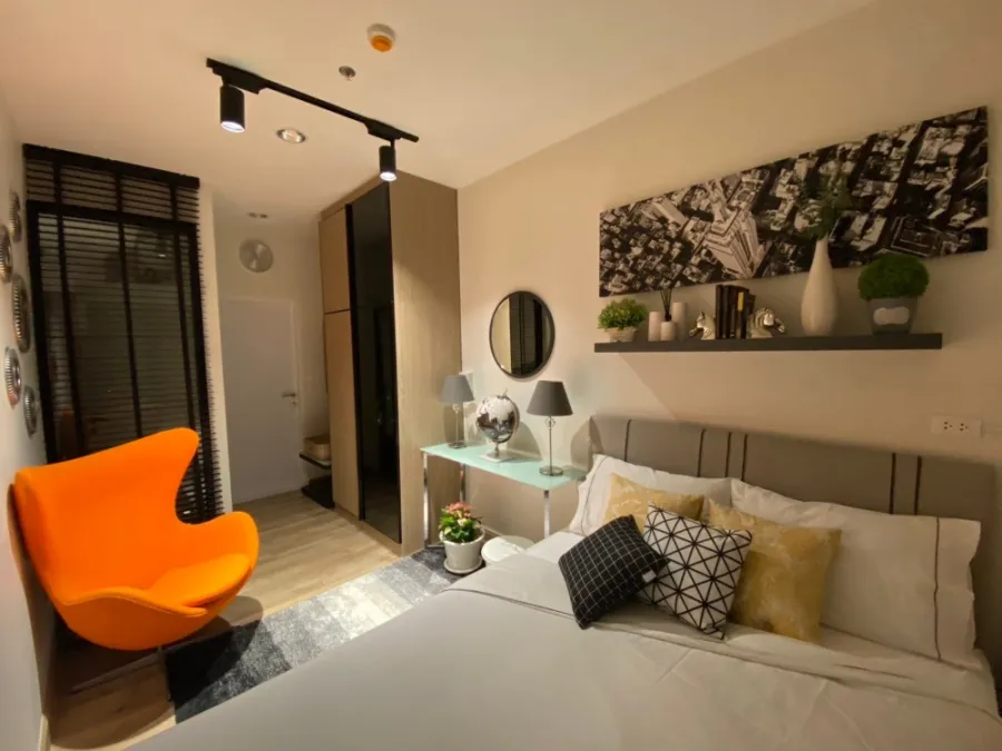 Urgent sale!! Condo Niche Mono Sukhumvit-Bearing, 29th floor, Chao Phraya River view. The room is beautifully decorated. Don't miss it!!