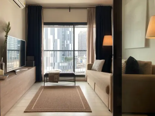 Sell and rent Life Sukhumvit 48, 9th floor, the most spacious room. Well decorated with furniture You can't reserve it anymore.