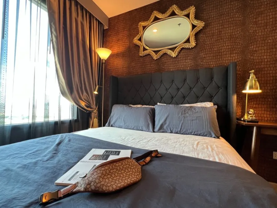 For sale or rent, Life Asoke, fully decorated room. The wallpaper is very beautiful and very livable. As good as this, you must reserve quickly.