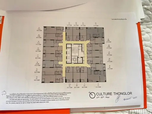 ขายดาวน์ Culture Thonglor ห้องมุม กระจก 2 ทิศ วิว 360 องศา ชั้น 32 สวยงาม รีบจองเลย