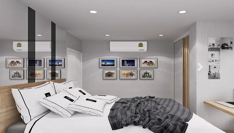 For rent: The Unite Condo On Nut-Pattanakarn, pets allowed, open, 8th floor, spacious corner room, very private, must book like this.