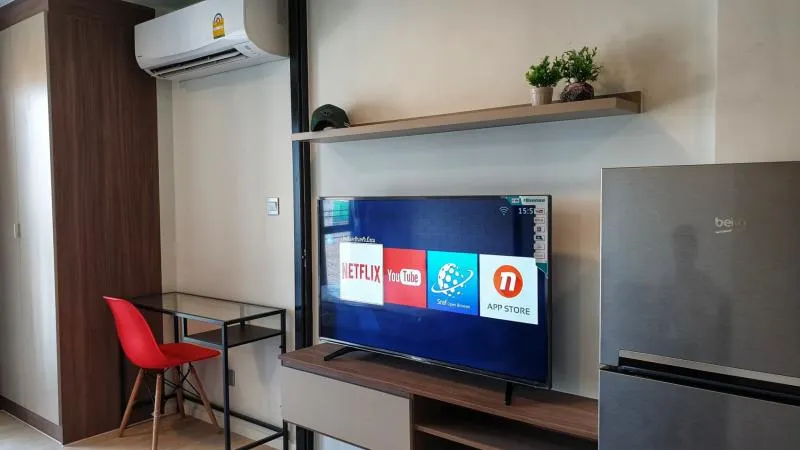 คลาสสิคมาก!! ห้องแบบ 1 Bed Kave Condo กรุผนังลายก่ออิฐสีขาวสวยมากๆ ตึก A เดินใกล้ๆ ห้องจริงน่าอยู่มา