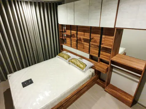 Life Ladprao for rent, new room, built-in furniture with good mattress All electrical appliances are ready