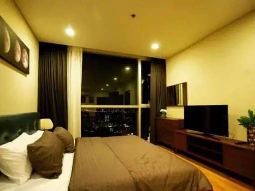 For rent, le luk condominium, Studio size 40 sq.m., spacious room, high floor, good view, complete convenience, don't miss.