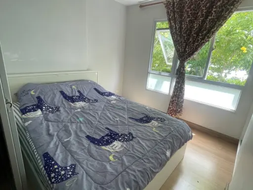 For rent, Den Vibhavadi, 1 bedroom, complete with furniture and electrical appliances. Hurry up to reserve before it's out of hand.