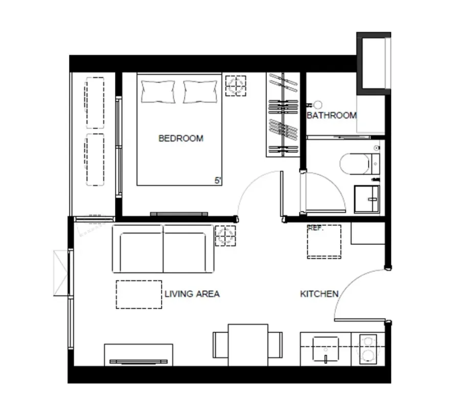 Down payment for sale, Quintara My'den Pho Nimit, 16th floor, city view, good project, worth living in, reserve now!