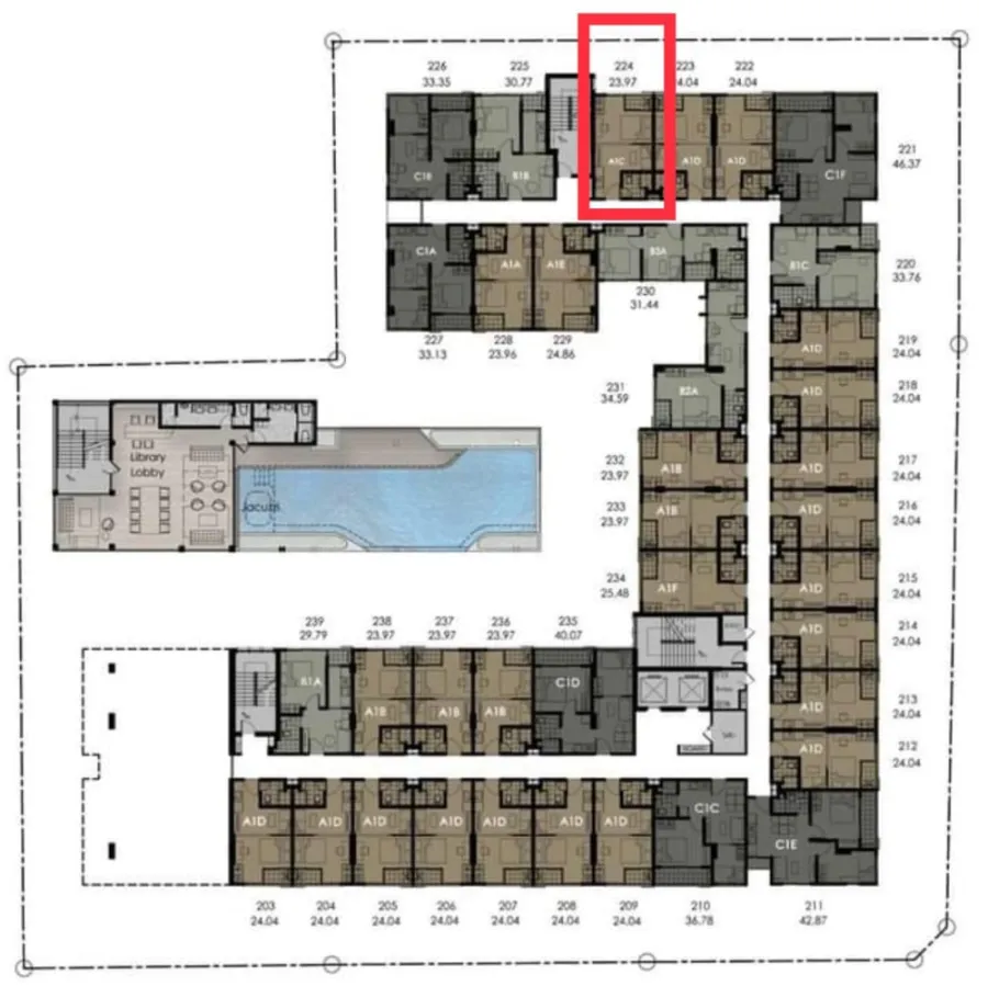 ขาย บราวน์ คอนโด รัชดา 32 ชั้น 6 ตกแต่งสไตล์ Modern Loft พร้อมอยู่ อย่ารอช้า!!