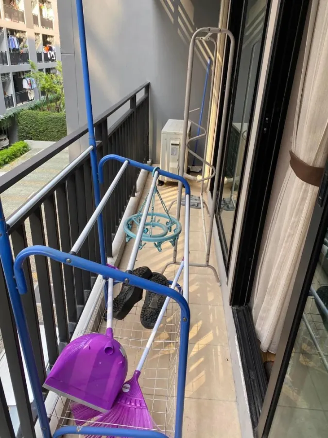 For sale/rent The cabana condo ห้องนอนติดวอลเปเปอร์อย่างดี พร้อมกั้นเป็นสัดส่วน อย่ารอช้า ซื้อเลยยย
