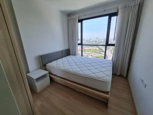 For rent The Base Rama 9-Ramkhamhaeng, very beautiful room, fully furnished, high floor, unblocked view, plus great price, book now