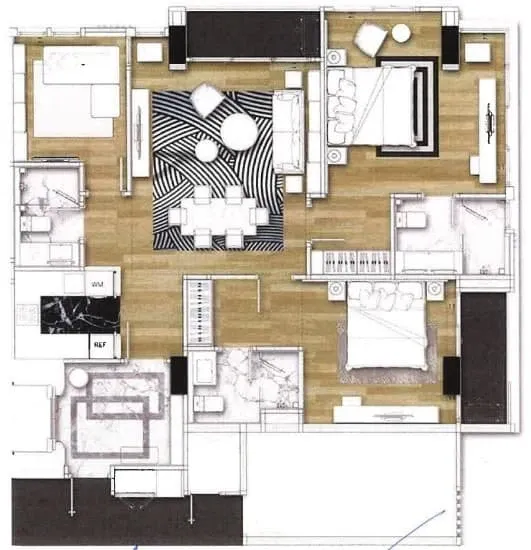 Sell or rent, Mieler Sukhumvit 40, 3 bedrooms, 3 bathrooms, fully furnished, complete with electrical appliances, book now.