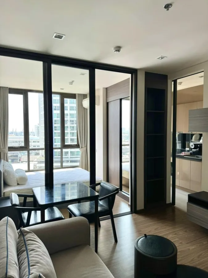 Condo for sale, The Line Sukhumvit 71, fully furnished, closed kitchen, good location, near BTS Phra Khanong.