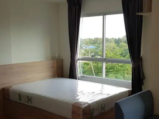 For rent: Lumpini Phra Nang Klao Riverview Studio, furnished + electrical appliances, ready to move in. Bring your bag.