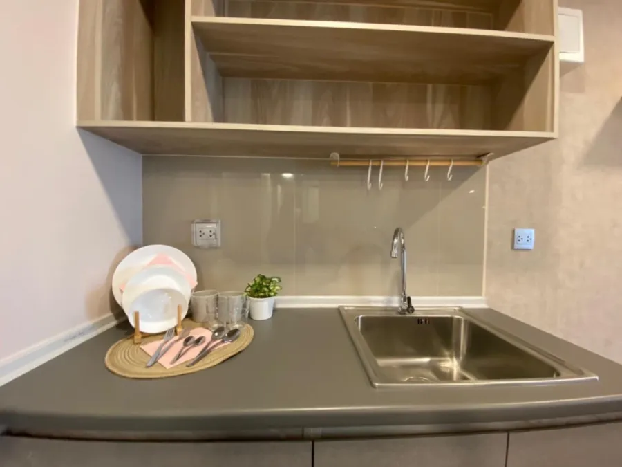 For rent KAVE TU, Building D, outside view, airy and comfortable The wall is attached to the wall around the room. Very nice. Hurry up to reserve befo