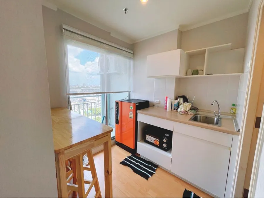 Condo for rent or sale, Lumpini Ville Chaengwattana-Pak Kret, partitioned room, high floor, fully furnished, don't wait.