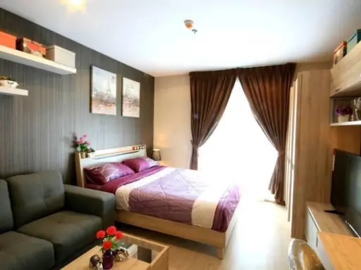 ให้เช่าคอนโด ไอดีโอ วุฒากาศ ติด wallpaper ทั้งห้อง เฟอร์นิเจอร์ตกแต่งครบ ไม่จองคือพลาด images