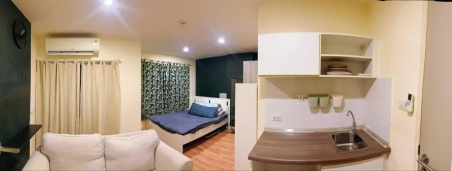 For rent: Lumpini Ville Pranangklao-Riverview Studio room, 2nd floor, low rise, comes with amenities. Reserve now.