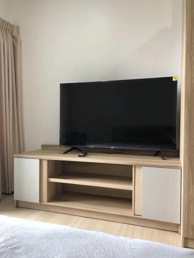 For rent, Supalai Park, Talat Phlu Station, 12th floor, north balcony Big screen TV. Satisfied. Ready to move in, book now.