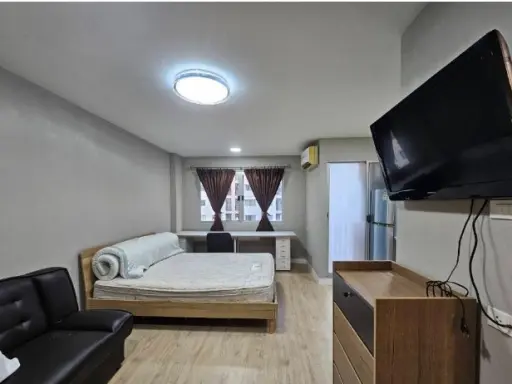 For rent, Lumpini Condo Town Bodindecha - Ramkhamhaeng, room ready to move in, complete here, just come and move in.