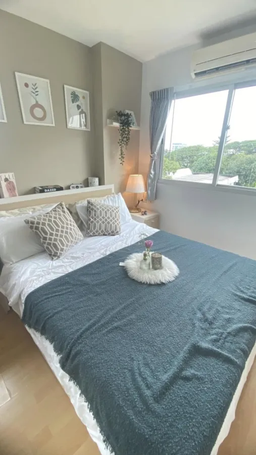 For rent: My Condo Sukhumvit 81, room ready to move in. Complete set of furniture, minimalist, minimalist, reserve quickly.