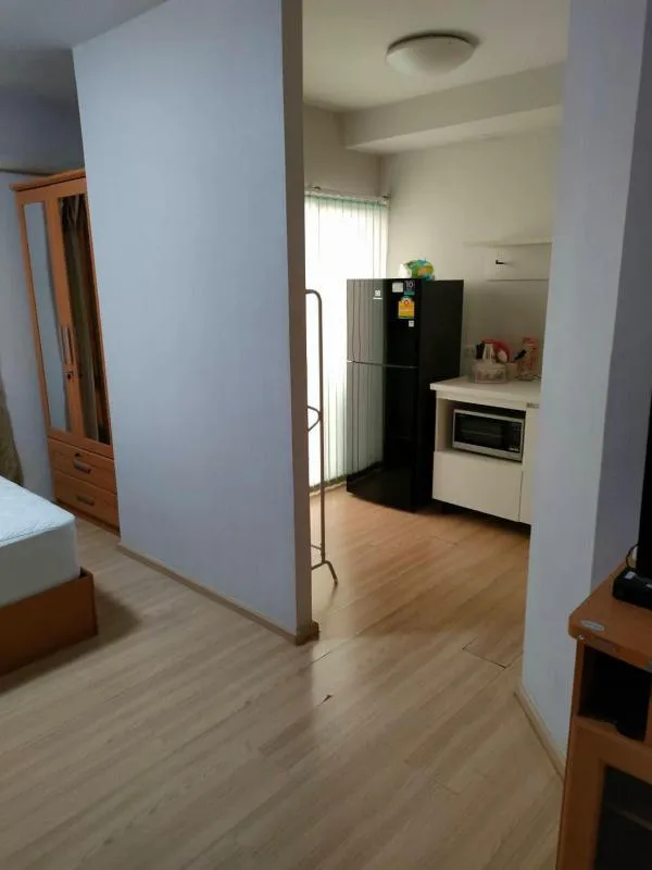 Condo for rent, Plum Condo Ladprao 101, studio room, 2nd floor, shady atmosphere Fully furnished, ready to move in for rent.