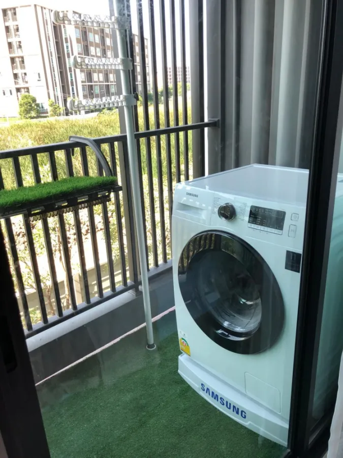 For rent KAVE TU, Building D, outside view, airy and comfortable The wall is attached to the wall around the room. Very nice. Hurry up to reserve befo