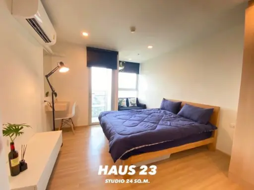 Condo for rent, Haus 23 Ratchada-Ladprao, Studio room 24 sq.m., 22nd floor, ready to move in, convenient to travel, book now!!