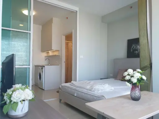 For sale, rent, Condo Chapter One Eco Ratchada-Huai Khwang, 16th floor, Building H, fully furnished, good price, ready to move in. images