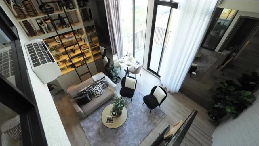 Condo for sale, Knightsbridge Collage Sukhumvit 107, high ceiling, wide balcony, luxuriously decorated room, Rare item, book now
