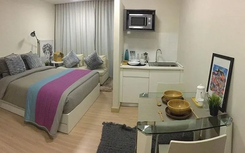ให้เช่า Garden Asoke-Rama 9 ห้องสตูดิโอ 1 ห้องน้ำ ตกแต่งเก๋ๆไม่เหมือนใคร เฟอร์ครบ น่าอยู่สุดๆ