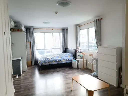 ขาย d condo สุขุมวิท 109 ห้องน่าอยู่ ขนาดกว้าง เป็นสัดส่วน เฟอร์ครบ ราคาดี ลากกระเป๋าเข้าอยู่เลย