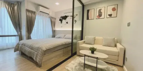 ห้องนี้ห้ามพลาด ตกแต่งสวยลงตัวมาก อยู่ชั้น 8 ได้วิวโล่ง บรรยากาศดีสุดๆ จองเลย ที่ KAVE TU ให้เช่า