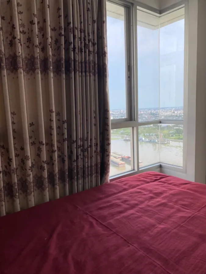 For rent: Lumpini Park Riverside Rama3, minimalist room, full river view, fresh air, great price, book now.