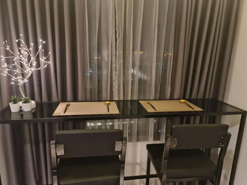 Urgent for rent !! Ideo Sukhumvit 93 Condo, high floor, city view, unblocked view, fully furnished, next to BTS Bang Chak, don't miss !!