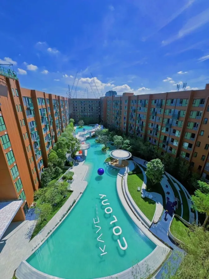 ให้เช่า KAVE TOWN COLONY ชั้น 5 วิวนอก ห้องโทนน้ำเงิน ขาว ครีม เน้นโปร่งสบายตา ราคาดี จองเลย