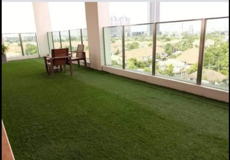 Condo for sale, Rich Park Chao Phraya, decorated with beautiful wallpaper. There is a built-in kitchen. Very worthwhile price. Don't miss it.