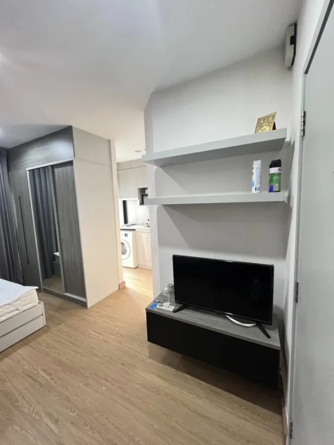 For sale, for rent, Ideo Sathorn-Tha Phra, studio room, size 22 sq m., 16th floor, Building A, street view, complete built-in furniture