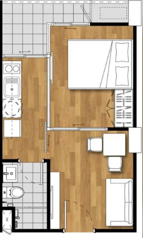 Urgent sale, Condo Troppicana, 7th floor, Building B, fully furnished, ready to move in. Hurry up.