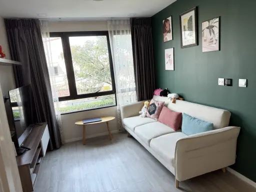 For rent: Atmoz Ladprao 71, Building B, 2nd floor, corner room, beautifully decorated, clearly divided room zones, don't miss it.