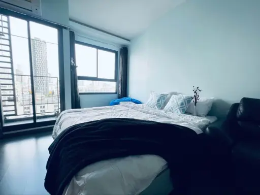 For rent, Ideo Sukhumvit 93, Studio room, 12th floor, not exposed to the sun, cool and comfortable room, hurry and reserve it before you miss out.