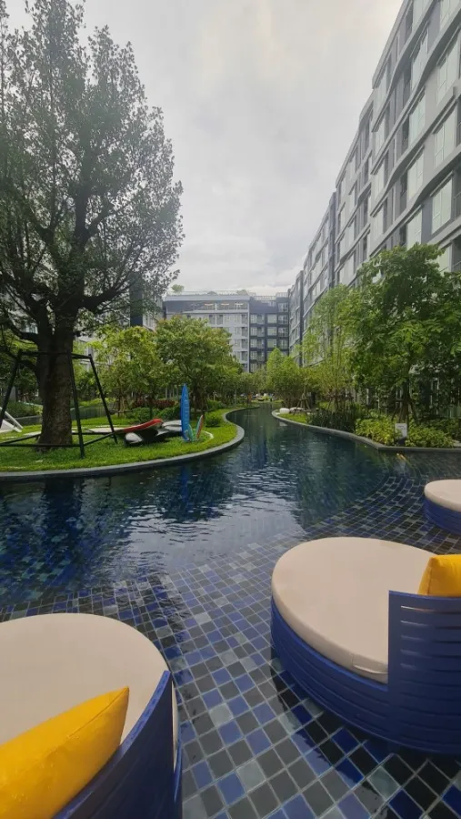 For rent: Cave Town Island, 4th floor, garden view and full length pool, rare view, complete with electrical appliances, urgent