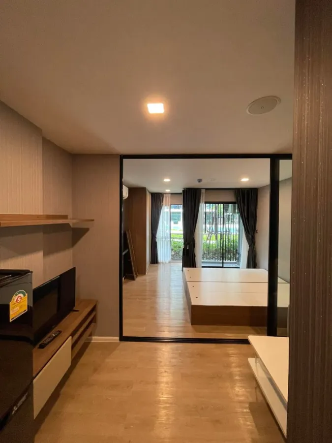 ให้เช่า Kave Town Shif ห้องใหญ่ขนาด 28 ตร.ม ได้วิวสระแจ่มๆ มีทุกอย่างครบ สนใจรีบจองเลยก่อนหลุดมือ