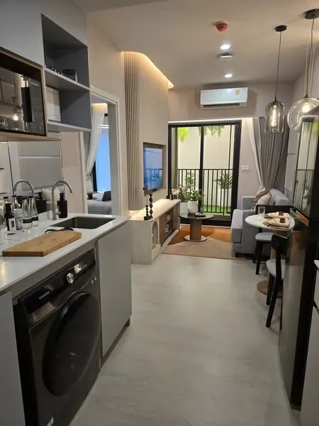 Selling down payment NUE RIVEREST Ratburana, 23rd floor, river view, good project, worth living, reserve now, urgently.