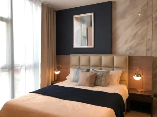 For rent, Rhythm Ekkamai, 1 bedroom, nice decoration Built-in marble pattern, good furnishings like this must be reserved now.